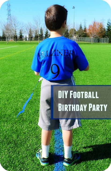 football party ideas Flag Football Birthday Party, Flag Football Party, Boys Football Party, Kids Football Parties, Football Theme Birthday Party, Football Themed Birthday Party, Football Party Games, Football Themed Party, Football Theme Birthday