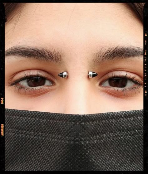 Bridge Piercing Inspiration Spike Bridge Piercing, Bridge Piercing Jewelry, Bridge Piercings, Gender Crisis, Nose Bridge Piercing, Back Dimples, Piercing Inspiration, Piercings Jewelry, Bridge Piercing