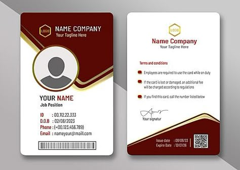 Id Layout Design, Id Design Card, Access Card Design, I Card Design, Identification Card Design, Id Card Png, Id Card Design Creative, Card Name Design, Company Id Card Design