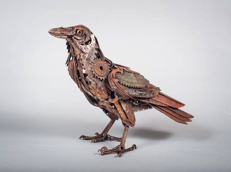 Steampunk Bird, Steampunk Animals, Mechanical Animals, Steampunk Tendencies, Art Steampunk, Welding Art Projects, Metal Welding, Sculpture Metal, Junk Art