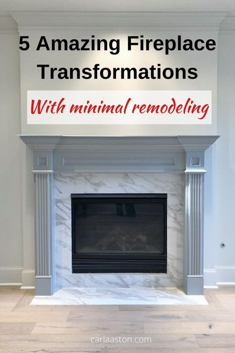 How To Remodel Fireplace Mantle, Traditional Fireplaces And Mantels, Updated Fireplace Mantle, Painted Fireplace Mantles, Fireplace Makeover Tile Modern, Fireplace Granite Surround, Marble Tile Fireplace Wall, Transitional Fireplace Mantle, Transitional Fireplace Makeover