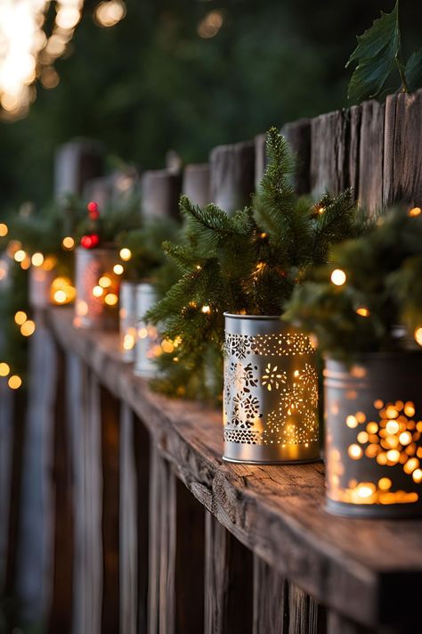 diy rustic christmas decorations outside Diy Luminaries Outdoor, Christmas Luminaries Diy, Giant Christmas Decorations, Diy Christmas Outdoor Decorations, Diy Christmas Yard Art, Diy Luminaries, Diy Christmas Decorations For Outside, Diy Christmas Outdoor, Outdoor Spaces Diy