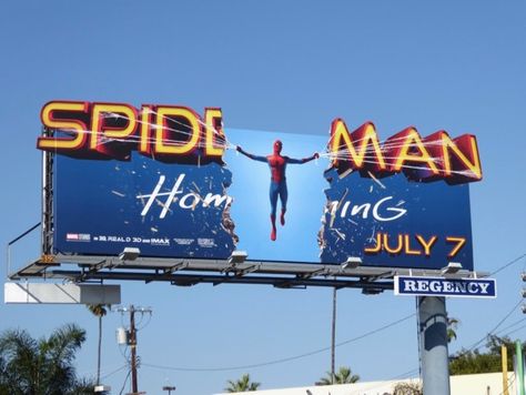 Daily Billboard: Spider-man Homecoming movie billboards... Advertising for Movies TV Fashion Drinks Technology and More Movie Billboard, Outdoor Advertising Billboard, Guerrilla Advertising, Interactive Advertising, Copy Ads, Clever Advertising, Spider Man Homecoming, Billboard Advertising, Billboard Signs