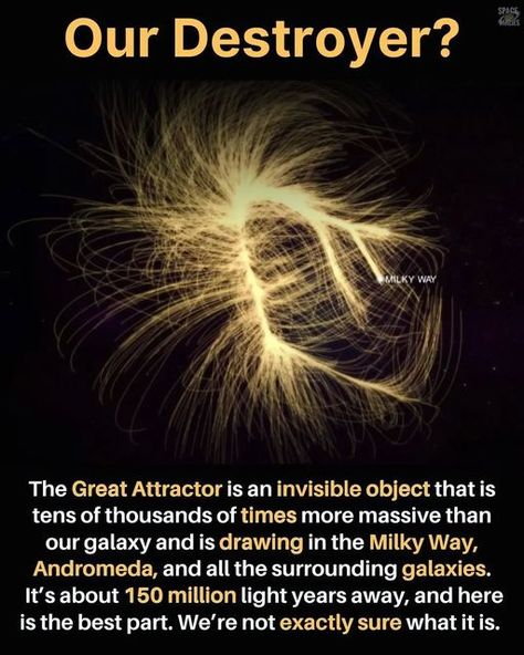 Astronomy And Space, The Great Attractor, Laniakea Supercluster, Facts About Universe, Universe Theories, Space Theories, Physics Theories, Physics Facts, Creating A Book