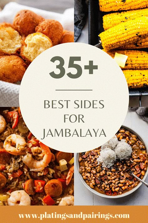 Salad To Go With Jambalaya, What Goes With Jumbalia, What To Serve With Jambalaya Meals, Jambalaya Dinner Sides, Jambalaya Sides Dishes, Gumbo Sides Dishes, Side Dishes For Jambalaya, Sides For Jambalaya Dishes, What Goes With Jambalaya