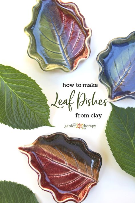 Stunning Clay Leaf Dishes that are Easy to DIY - Garden Therapy Clay Leaf, Homemade Clay, Diy Air Dry Clay, Air Dry Clay Projects, Clay Diy Projects, Pottery Handbuilding, How To Make Clay, Clay Crafts Air Dry, Leaf Bowls