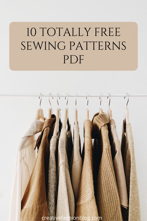 Finding free sewing patterns pdf downloads can be time consuming. So to get your week started on the right foot, I compiled ten quick and easy (but honestly impressive) printable sewing patterns for you. Each project comes with a free multi-page download as well as easy to follow instructions. #sewing #sewingpattern #freesewingpatterns #pdfsewingpattern #howtosew #sewingforbeginners Stylish Sewing Projects, Fall Tops Sewing Patterns, Repurpose Sewing Patterns, Easy Sewing Patterns Dresses, Modern Sewing Patterns Free, Easy Fashion Sewing Projects, Simple Sewing Clothes Patterns, Free Fall Sewing Patterns For Women, Diy Fall Clothes Sewing