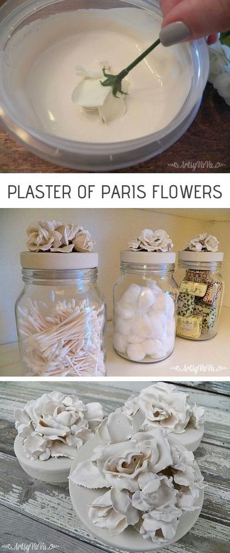 30 Easy Craft Ideas That Will Spark Your Creativity (DIY Projects For Adults) Plaster Of Paris Flowers, Diy Projects For Adults, Paris Crafts, Paris Flowers, Diy Frühling, Diy Spring Crafts, Craft Projects For Adults, Diy Tumblr, Projects For Adults