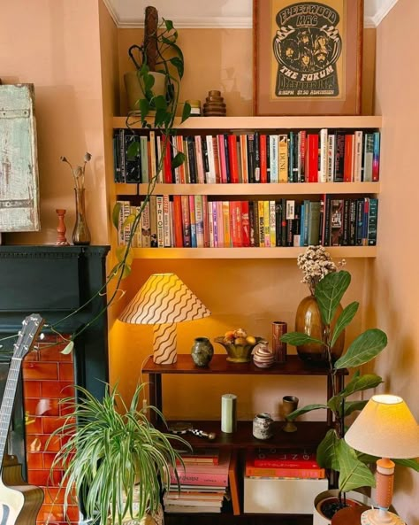 From colour drenching to pattern mixing, Scarlett (@scartlettsdreamhouse) has transformed this victorian terrace into a personality packed home full of vintage charm🌈 #myidealhome #idealhome #vintagehomes #victorianreno Quirky Victorian House, Victoria Terrace Interior, Mismatch Decor, Colourful Maximalism, Victorian Sunroom, Colourful Office, Colour Drenching, Cottage Core Living Room, Victorian Terrace Interior