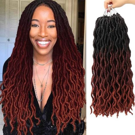 Deep Twist Crochet Braids, Short Curly Crochet Hair, Soft Locs Crochet, Hair Extensions For Black Women, Extensions For Black Women, Goddess Faux Locs, Braids Dreadlocks, Braided Dreadlocks, Faux Locs Crochet