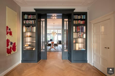 Deur Ensuite, Sliding Doors Internal, Kitchen Renovation Inspiration, Snug Room, Dining Room Windows, Living Room Door, Hallway Designs, Build A Closet, Home Library Design