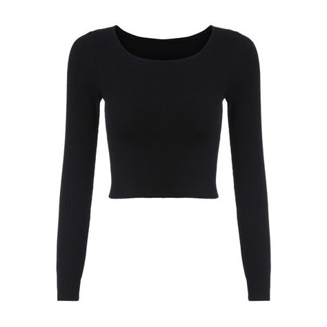 SheIn(sheinside) Long Sleeve Crop Black T-shirt ($11) ❤ liked on Polyvore featuring tops, shirts, crop tops, long sleeves, black, stretchy tops, polyester crop tops, long sleeve tops, stretch long sleeve shirt and stretch top Long Shirt Tops, Long Sleeve Peplum Top, Black Crop Tee, Shirts Crop Tops, Stretchy Crop Tops, Dream Wishlist, Black Long Sleeve Crop Top, Shirts Crop, Polyester Shirt