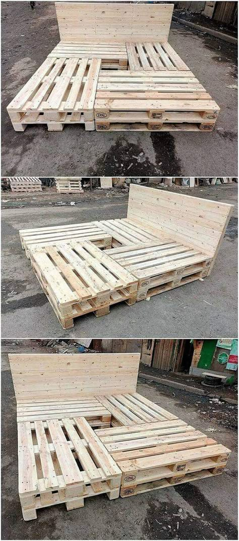 Bedframe Diy, Wood Pallet Beds, Pallet Bed Frame, Diy Pallet Bed, Western Bedroom Decor, Pallet Beds, Man Cave Wall Decor, Pallet Bed, Diy Bed Frame