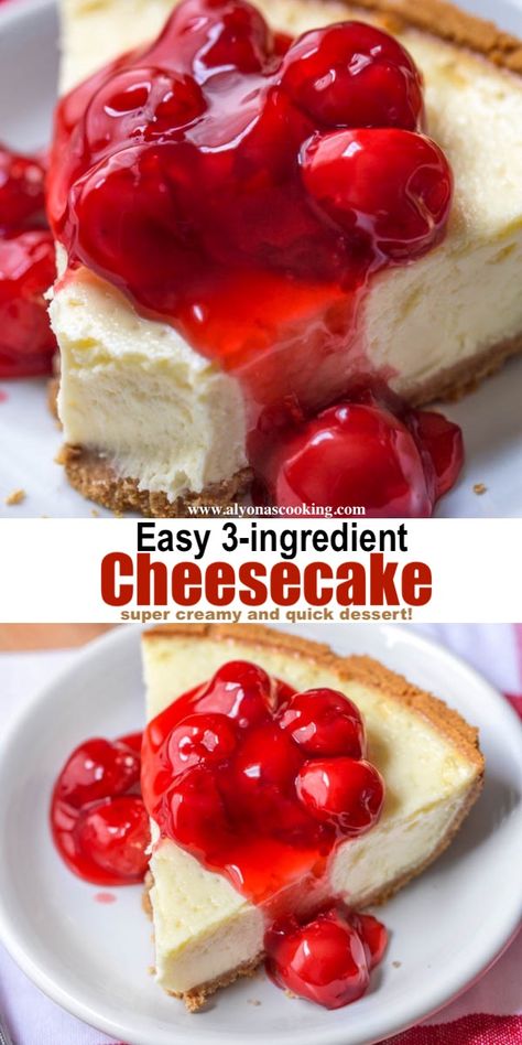 Easy Cheesecake With Premade Crust, Cheesecake Recipes With Sweet Condensed Milk, Cheese Cakes Recipes Easy 4 Ingredients, Cheesecake Recipes Easy 4 Ingredients, Cheese Cakes Recipes Easy Condensed Milk, How To Make A Cheesecake Easy, Two Ingredient Cheesecake, Easy Cheese Cake No Bake 4 Ingredients Condensed Milk, Super Easy Cheesecake