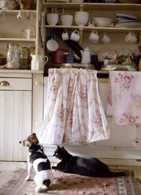 shabby chic Country Kitchens, Cottage Kitchens, Cottage Charm, Cottage Life, Cottage Interiors, Shabby Chic Kitchen, Chic Kitchen, Grandmas House, Little Cottage