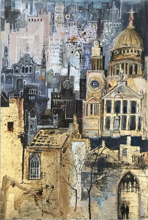 Emmie van Biervliet - London Light Architecture Artists, Art Alevel, Gcse Art Sketchbook, A Level Art Sketchbook, Street Corner, Architecture Sketchbook, Collage Art Projects, Architecture Drawing Art, Cityscape Art