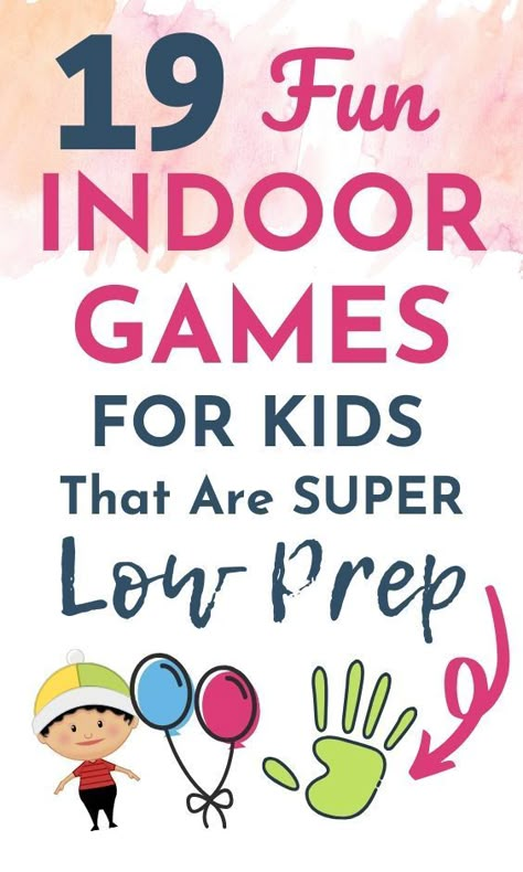 Do your kids love to play games at home? Run out of new game ideas? You're in luck! Here are 19 super fun, entertaining but lesser known indoor games that the Fun Activities For Homeschoolers, Fun Indoor Games For Preschoolers, Fun Games To Play With Kindergarteners, Preschool Table Games, Easy Activities For Kindergarteners, Games To Play When Babysitting, Things To Do With Your Kids At Home, Vbs Games For Preschoolers, Games Like Hide And Seek