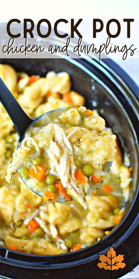 Dumplings With Canned Biscuits, Easy Crockpot Chicken And Dumplings, Crock Pot Chicken And Dumplings, Easy Chicken And Dumplings, Chicken Dumplings Recipe, Crockpot Chicken And Dumplings, Winter Coming, Chicken Crockpot Recipes Easy, Easy Crockpot Dinners