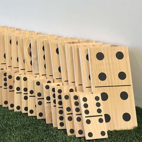 Outdoor Party Games, Diy Yard Games, Kids Notes, Domino Games, Dominoes Set, Wood Games, Wooden Games, Yard Games, Diy Dollar Tree Decor