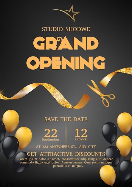 PSD grand opening shop institution invit... | Premium Psd #Freepik #psd #opening #invitation #invitation-card #party-invitation Mobile Shop Opening Invitation Card, New Shop Opening Poster, Grand Opening Poster Design Ideas, Grand Opening Invitations Template, Cafe Opening Invitation, Grand Opening Invitations Design, Fashion Invitation Design, Invitation Card Design Event, Restaurant Opening Invitation