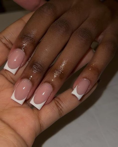 Concert Nails, White Tip Nails, Acrylic Toe Nails, French Tip Nail Designs, Baddie Nails, Girly Acrylic Nails, French Tip Acrylic Nails, Her Nails, French Acrylic Nails