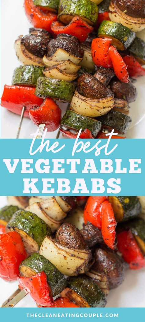 Veg Kebabs Skewers, Grill Veggies In Oven, Vegetable Screwers, Easy Grilled Veggies, Veggie Skewers Oven, Marinated Veggie Kabobs, Veggie Kabobs Marinade, Veggie Kebab Marinade, Bbq Vegetable Skewers