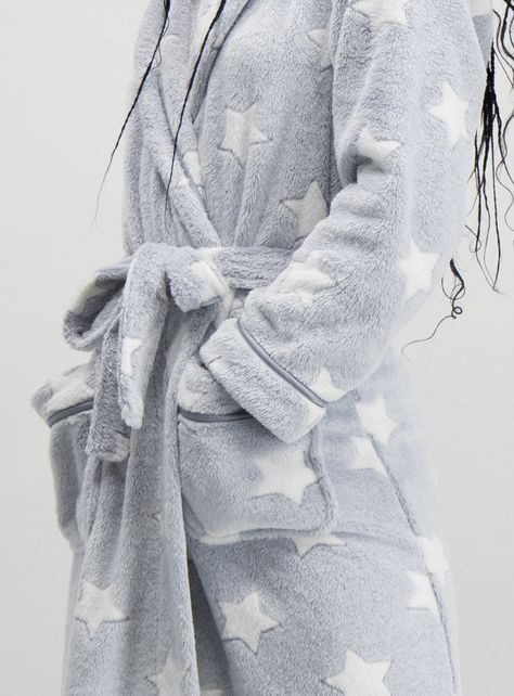 Dressing Gown Aesthetic Cosy, Dressing Gown Aesthetic, Star Pyjamas, Fluffy Clothes, Gown Aesthetic, Matching Pyjamas, Pajamas Aesthetic, Burlesque Costumes, Tu Clothing