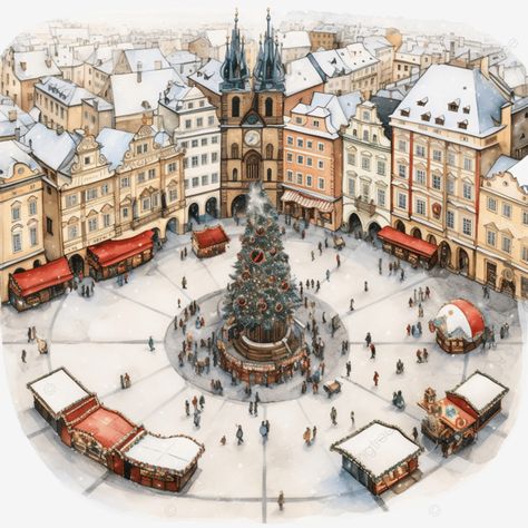 old town square christmas market from above in prague czech republic prague urban city png Christmas Town Square, Bloxburg Christmas, Christmas Street, Whispering Pines, Old Town Square, Winter Project, Christmas Town, Town Square, Prague Czech Republic