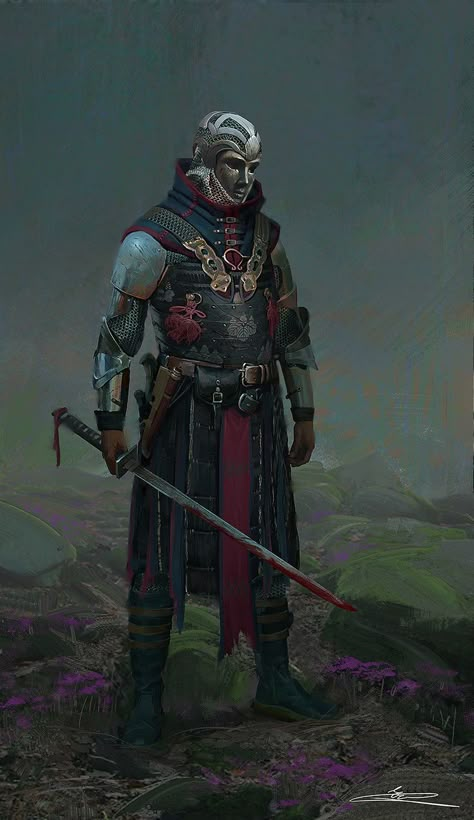 Assassin, Erikas Perl on ArtStation at https://www.artstation.com/artwork/8O4xw?utm_campaign=digest&utm_medium=email&utm_source=email_digest_mailer Heroic Fantasy, Rpg Characters, Fantasy Armor, Fantasy Warrior, Fantasy Rpg, Fantasy Inspiration, Armors, Medieval Fantasy, Dnd Characters