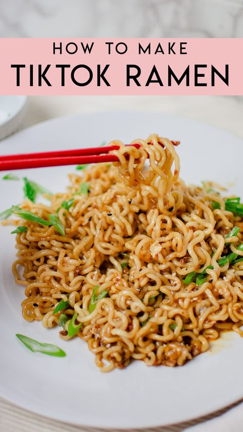 tiktok ramen Tiktok Ramen Recipe, Tiktok Ramen, Ramon Noodles, Ramen Recipes Easy, Delicious Ramen, Easy Ramen, Everything But The Bagel, Top Ramen, Noodles Recipes