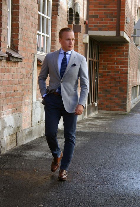 Grey Blazer Outfit Men, Blue Blazer Outfit Men, Navy Pants Outfit, Grey Blazer Outfit, Sport Coat Outfit, Blue Blazer Outfit, Terno Slim Fit, Grey Pants Men, Navy Pants Men