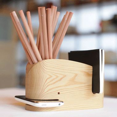 Wood Whale Desk Caddy. Wood Whale, Wooden Whale, Desk Tidy, A Cell, Desktop Organization, Pencil Holder, Made Of Wood, Pen Holders, Wood Design