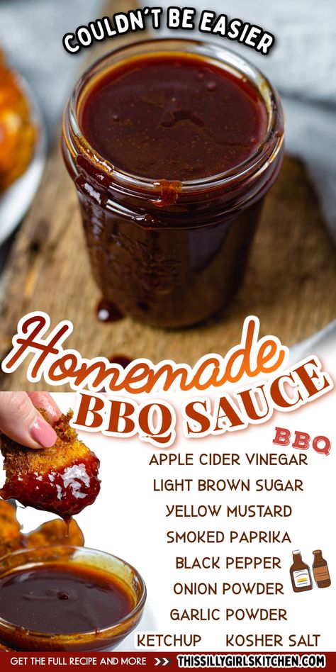 Best Bbq Sauce Recipe, Easy Homemade Bbq Sauce, Easy Bbq Sauce, Bbq Sauce Homemade Easy, Make Bbq Sauce, Brisket Rub, Homemade Bbq Sauce Recipe, Homemade Barbecue, Homemade Bbq Sauce