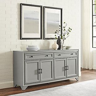 Tara Sideboard | Ashley Large Cabinets, Farmhouse Sideboard, Sideboard Grey, Dining Room Sideboard, Grey Dining Room, Dining Room Buffet, Wooden Sideboard, Large Cabinet, Grey Dining