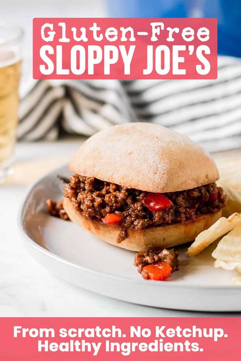 Sloppy Joe Seasoning Recipe, Gluten Free Sloppy Joe Recipe, Gluten Free Sloppy Joes, Homemade Sloppy Joe Sauce, Schar Gluten Free, Sloppy Joes Sandwich, Sautéed Veggies, Sloppy Joe Recipe, Sloppy Joes Easy