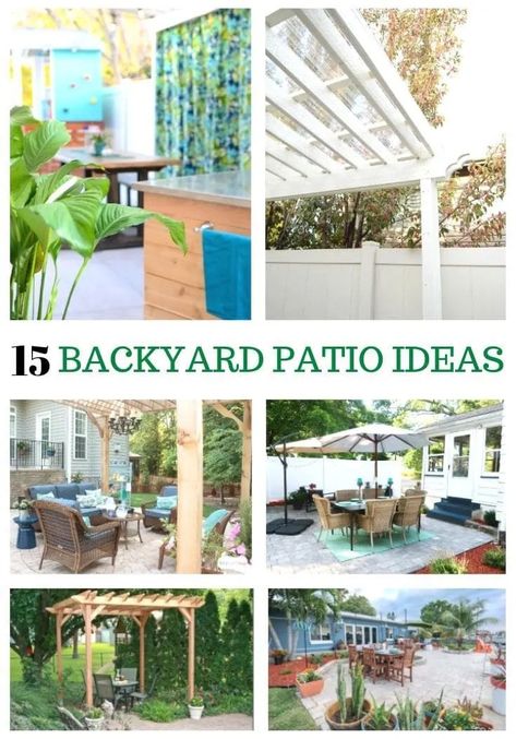 15 Amazing DIY Backyard Patio Ideas On A Budget Cheap Patio Ideas On A Budget, Diy Backyard Patio Ideas, Backyard Patio Designs Budget, Diy Backyard Ideas, Patio Ideas On A Budget, Backyard Patio Ideas, Paver Patios, Building A Patio, Diy Backyard Patio