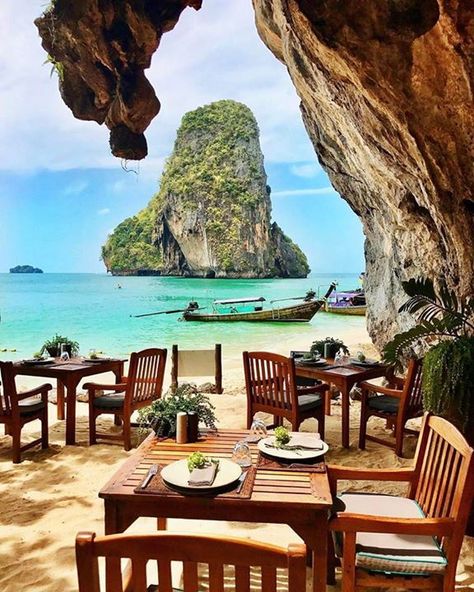 The Grotto Restaurant |  Pilotmadeleine Say Yes To Adventure Thailand Travel Destinations, Thailand Vacation, The Grotto, Phi Phi Islands, Thailand Photos, Thailand Phuket, Thailand Trip, Bangkok Hotel, Krabi Thailand