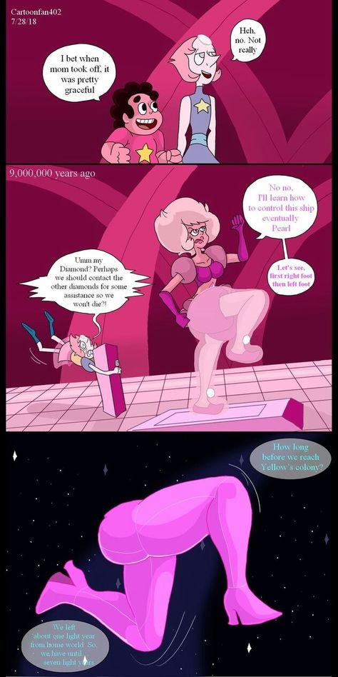 Flashback!! 🤩 Steven Universe Pink Diamond, Steven Universe Fan Fusions, Steven Uni, Diamond Comics, Steven Universe Diamond, Cristal Gems, Steven Universe Anime, Pink Diamond Steven Universe, Pearl Steven Universe