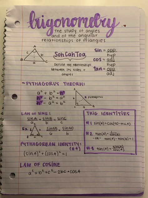 Ela Notes, Math Study Notes, Notebook Study, Geometry Notes, Math Study Guide, College Ruled Paper, Math Tips, Teaching Math Strategies, Ink Bleed