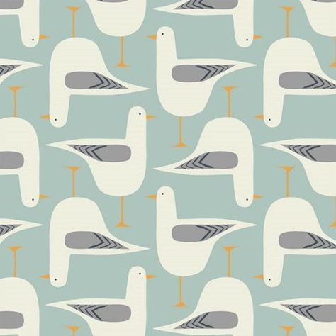 cookie inspiration: seagulls Ed Wallpaper, Bird Print Fabric, Flock Of Birds, Print And Pattern, Pattern Play, Pretty Patterns, Prints And Patterns, Cc Finds, Pattern Illustration