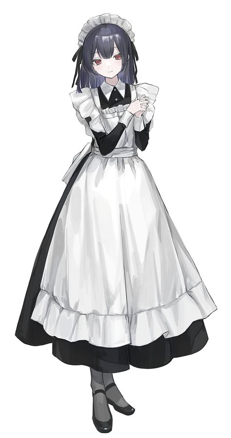 Anime Maid Outfit, Rinze Morino, Maid Outfit Anime, Victorian Maid, Anime Maid, Maid Outfit, Dress Drawing, Maid Dress, Anime Costumes