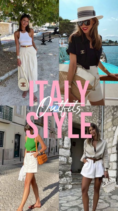 Italy Inspired Outfits - Red Soles and Red Wine Italy Inspired Outfits, Italy Summer Outfits, Style Ibiza, Rome Outfits, Italy Travel Outfit, Spain Outfit, Italian Summer Outfits, Italian Fashion Street, Italy Fits