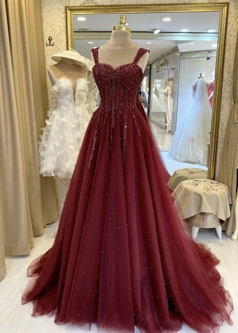 Maroon Prom Dress Long Sparkle, Ball Gowns Burgundy, Burgandy Formal Dress, Burgundy Ball Dress, Maroon Grad Dress, Dark Red Grad Dress, Red Grad Dress, Maroon Prom Dress Long, Wine Red Dresses Long