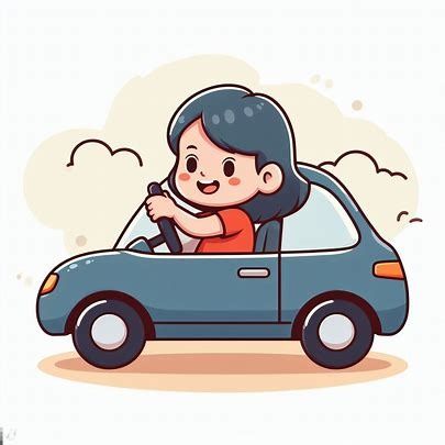 People In Car Drawing, Mini Car Drawing, Car Cartoon Drawing, Cute Car Cartoon, Drive Illustration, Car Cartoon Cute, Driving Cartoon, Drive Drawing, Driving Animation