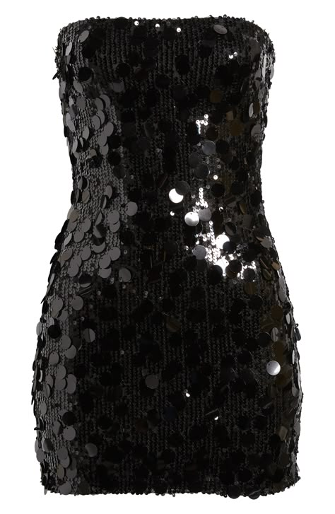 Black Samba Sequin Mini Dress at Nordstrom, size S#shopnow #summerdress #affordablefashion #littleblackdress #eveninggown 2000s Strapless Dress, Lace Beaded Dress, Womens Sequin Dress, Dark Mini Dresses, Casino Theme Hoco Dress, Black Silk Hoco Dress, Masquerade Mini Dress, Black Short Formal Dress, Black Strapless Hoco Dress