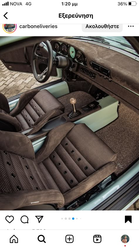 Custom Car Upholstery, Mini Interior Car, Custom Car Interior Upholstery, Custom Interior Car, Hotrod Interior, Porsche Interior, Car Seat Upholstery, Alfa Cars, Car Interior Upholstery