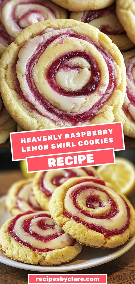 These Sweet Raspberry Lemon Swirl Cookies are bursting with flavor! A buttery cookie base, filled with raspberry jam and topped with a vibrant lemon glaze. Perfect for spring or summer gatherings! 🍋🍪

Ingredients:

1 large egg
½ cup raspberry jam
2 tbsp lemon juice (for the glaze)
Bake to perfection, then drizzle with lemon glaze for a delicious combination of sweet and tangy! Raspberry Lemon Swirl Cookies, Luscious Cherry Lemon Cookies, Lemon Swirl Cookies, Raspberry Bar Cookies, Raspberry Swirl Cookies, Raspberry Sugar Cookies, Raspberry Lemon Desserts, Raspberry Swirl Shortbread Cookies, Raspberry Cookies Recipes