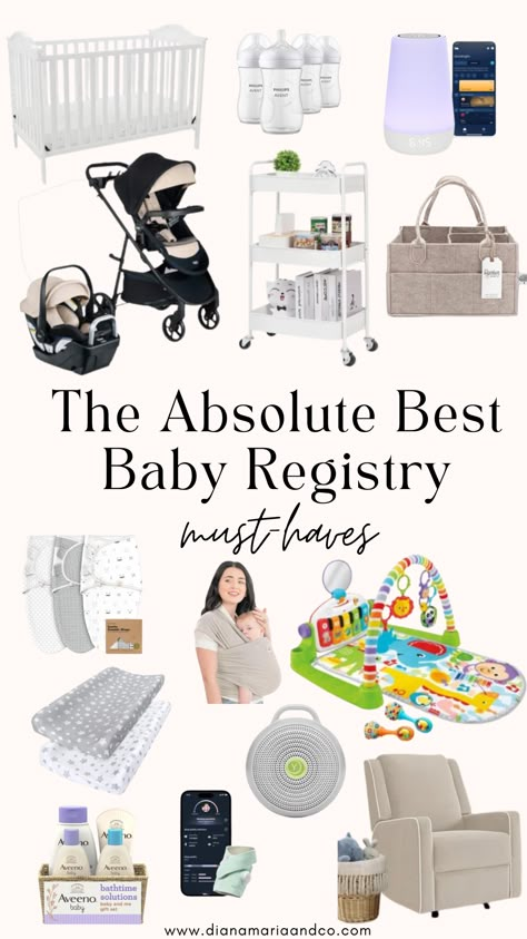 These baby registry must-haves are my absolute favorites so far and I am so glad to have a list that's so helpful! I love this baby registry checklist and have been using it during pregnancy. Nursery Decor Checklist, Newborn Registry Must Haves, Must Have Registry Items Baby, Must Have Nursery Items, Baby Girl Registry Must Haves, Newborn Essentials List Minimalist Baby, What To Put On Your Baby Registry, Baby Nursery Checklist, 2024 Baby Registry List