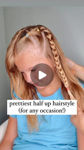 Audrey McClelland on Instagram: "PRETTIEST HALF UP HAIRSTYLE 🩷 Here’s a cute one to try in your hair. This is great for any occasion and (I’m going to say it 😊) any age, too! I’m going to do this in my own hair! Victoria was heading to a friend’s house and loves her hair half up, so this is what we came up with! ❤️ . Sharing all of the hair products that we love to use in my stories and in my highlights. . #halfup #halfuphalfdown #halfuphalfdownhairstyle #hairdo #braidideas #braidinspo #braidinspiration #braid #simplehairstyles #simplehair #simplehairstyle #easyhairstyles #easyhairstyle #easyhairstylesforgirls #cutehairstyles #cutehair #hairvideo #hairideas #hairinspo #hairinspiration #hairvideos #hairidea #schoolhairstyles #schoolhair #hairstyles #hair #hairstyle #hairtutorial #hairtuto Girls Half Up Half Down Hairstyles Kids, Half Up Girls Hairstyles, Half Up Kids Hairstyles, Hair Dos For School, Aria Hair, Girls Hairdos, Half Up Hairstyle, Picture Day Hair, Morning Girl