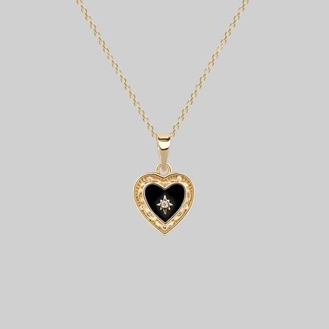 Gold And Black Ring, Regal Rose, Pierced Jewelry, Gold Heart Necklace, Black Jewelry, Jewelry Inspo, Dream Jewelry, Gold Heart, Pretty Jewellery